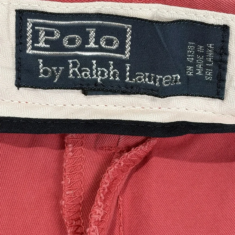 Vintage Polo Ralph Lauren Preston Pant 100% Cotton 36x30 RED‎